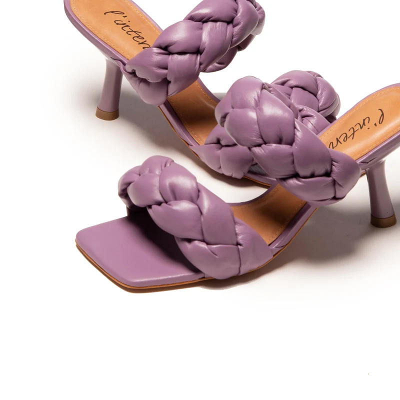 Alecka Light Purple Leather