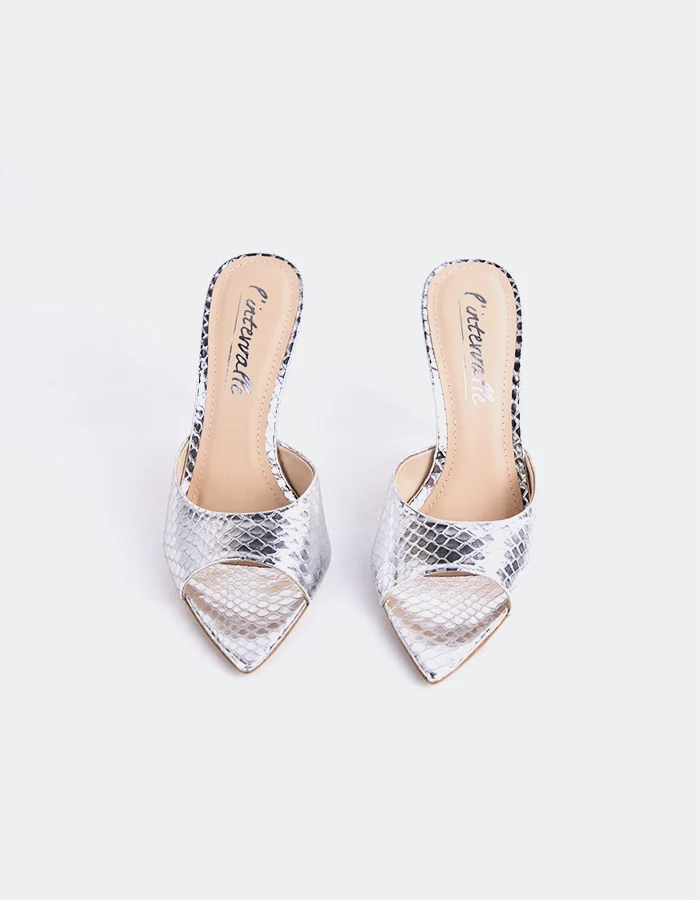 Thelma Silver Snake Leather