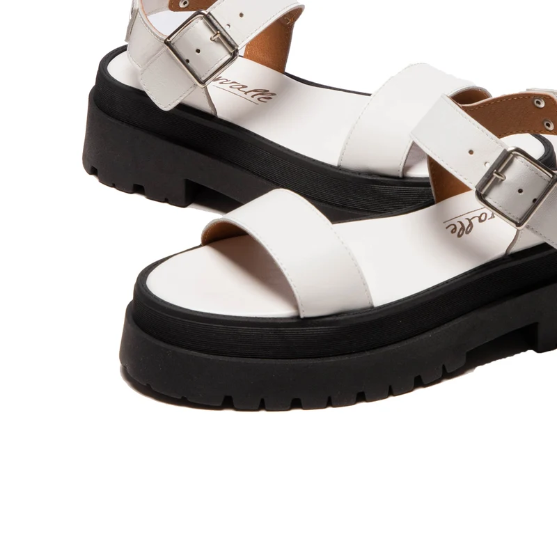 Davida White Leather