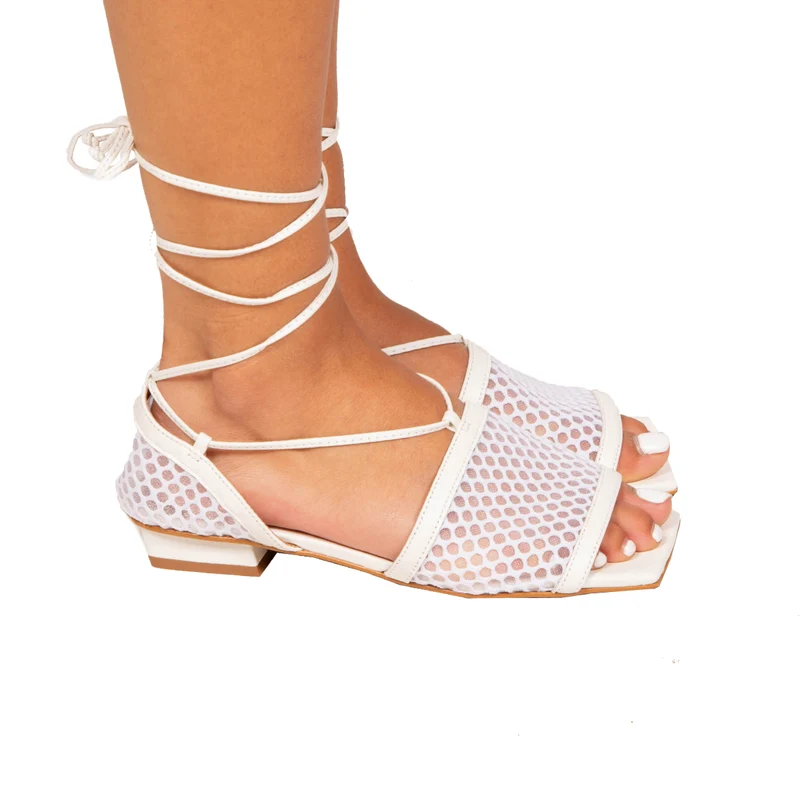 Spiaggia White Leather/Net